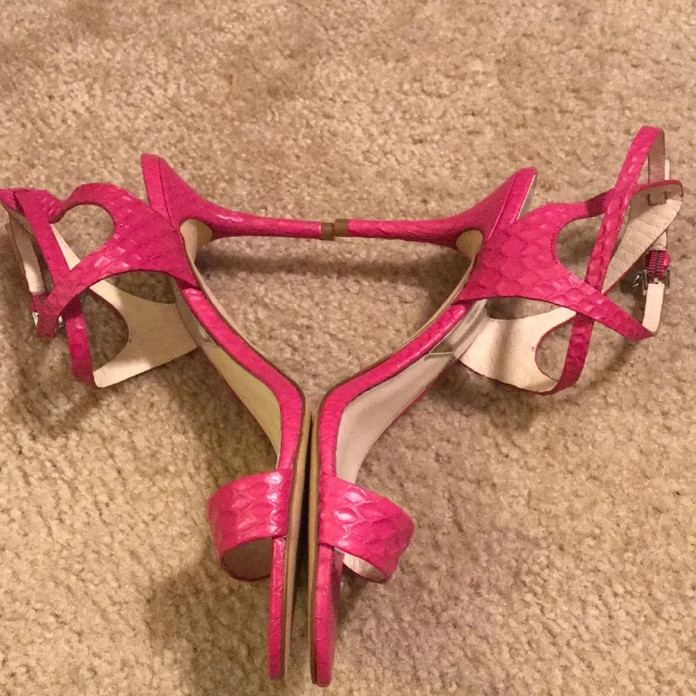 Michael Kors Hot Pink Strappy Heeled Sandals